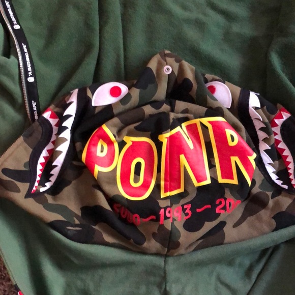 BAPE 2nd Shark Wide Full Zip double Zip Up